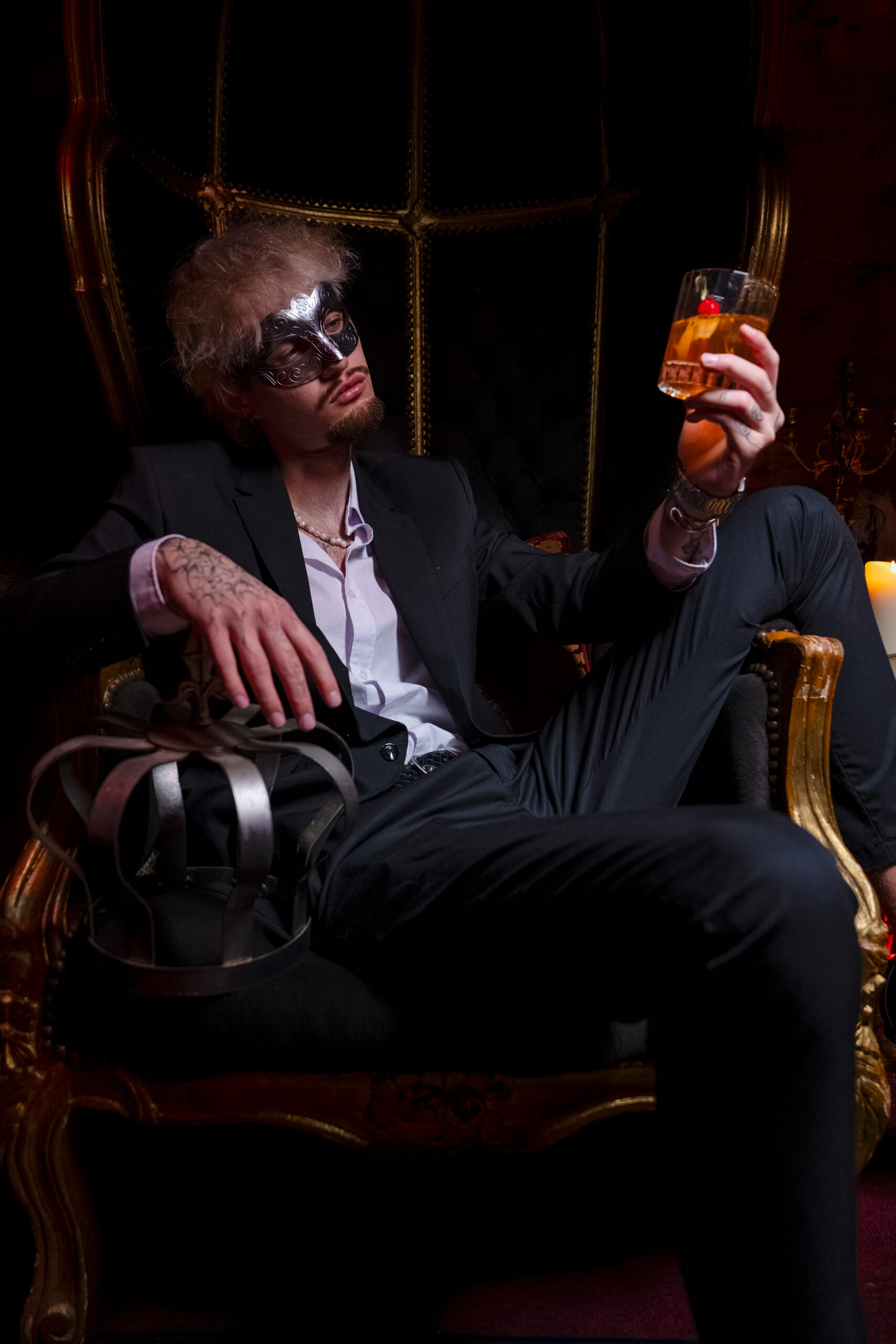 Marek looking at drink 1.0